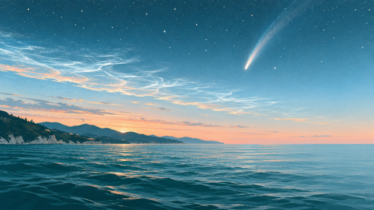 LEAD — Good Vibes: A comet rises over the Adriatic Sea