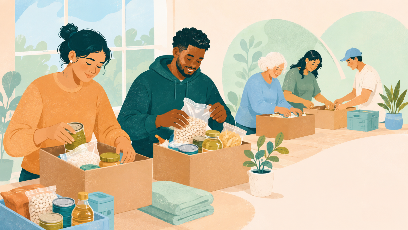 Editorial illustration for 9/11 Day will pack 18 million meals through service and remembrance