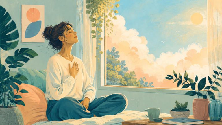 Original The Good Daily editorial illustration for “5 Strategies for Coping with Anxiety and Panic”.