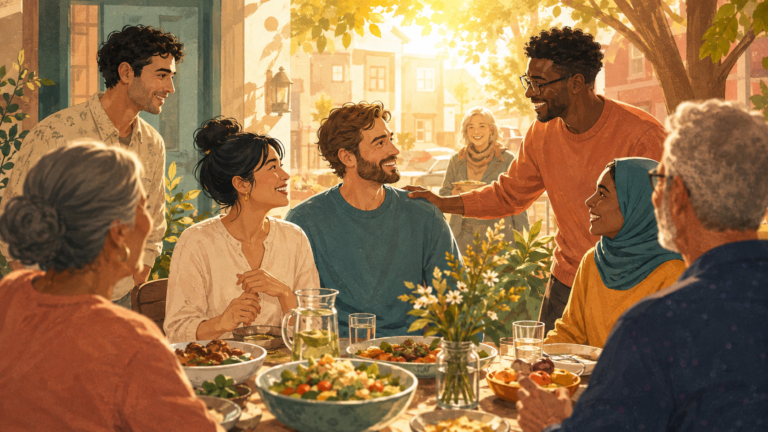 Original The Good Daily editorial illustration for “Seven Ways to Beat Loneliness”.