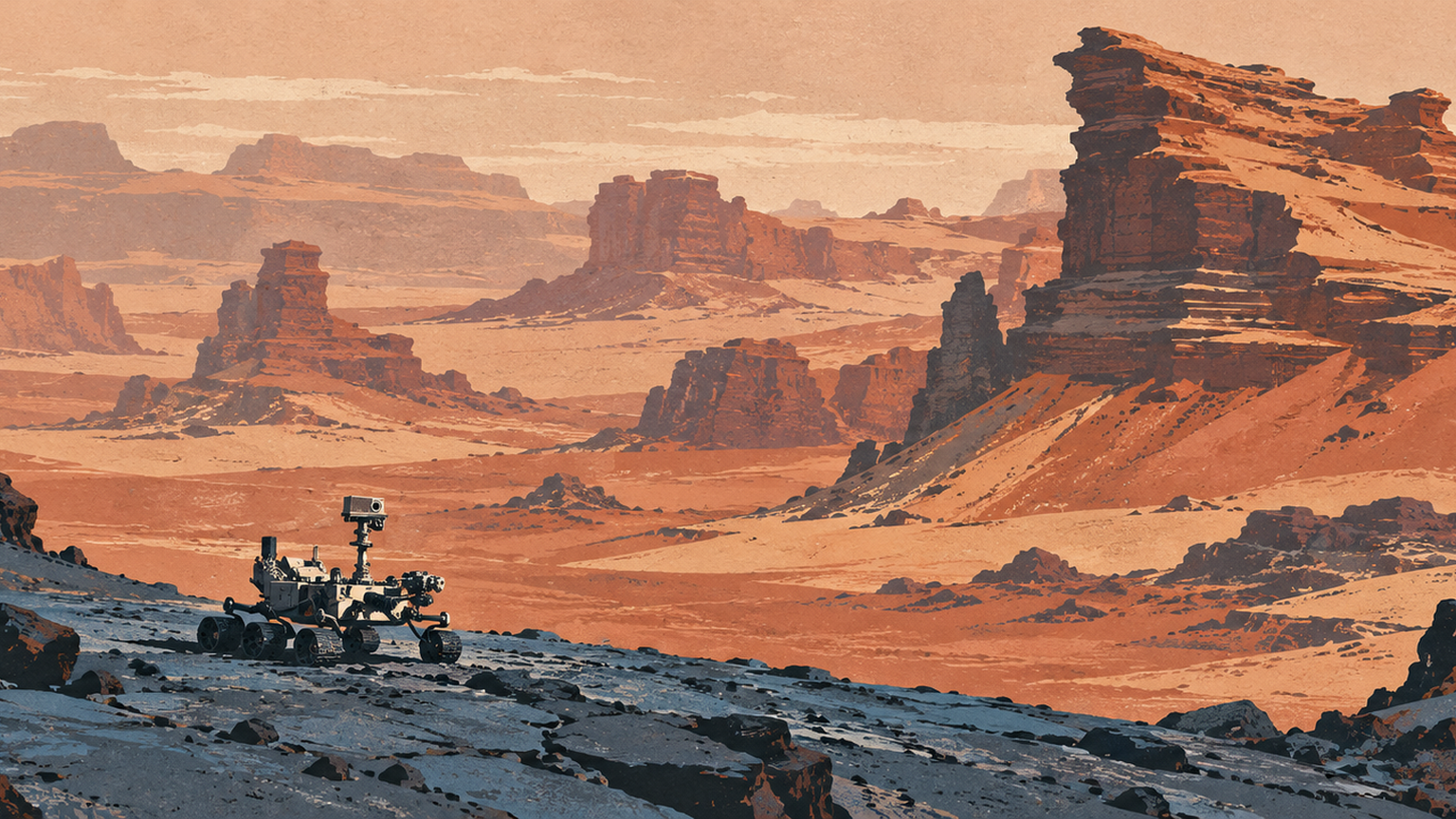 Curiosity catches morning light on Mars’s wind-carved cliffs