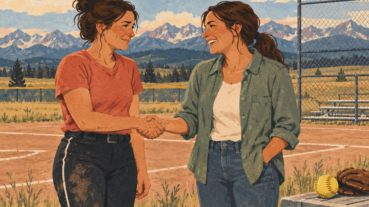 A softball game brings two sisters face to face